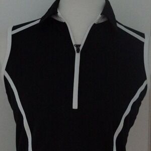 Tail Activewear Black With White Detail, Sleeveless Top - Size S‎